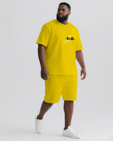 Do Like You Already Won Men's Big & Tall Casual Lettering T-shirt 2-Piece Set